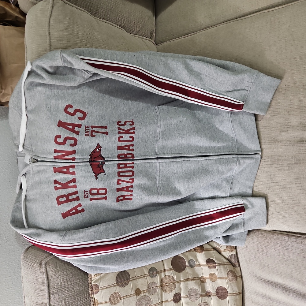 Knights Apparel Arkansas Razorback Hoodie. Worn Once. As New.a